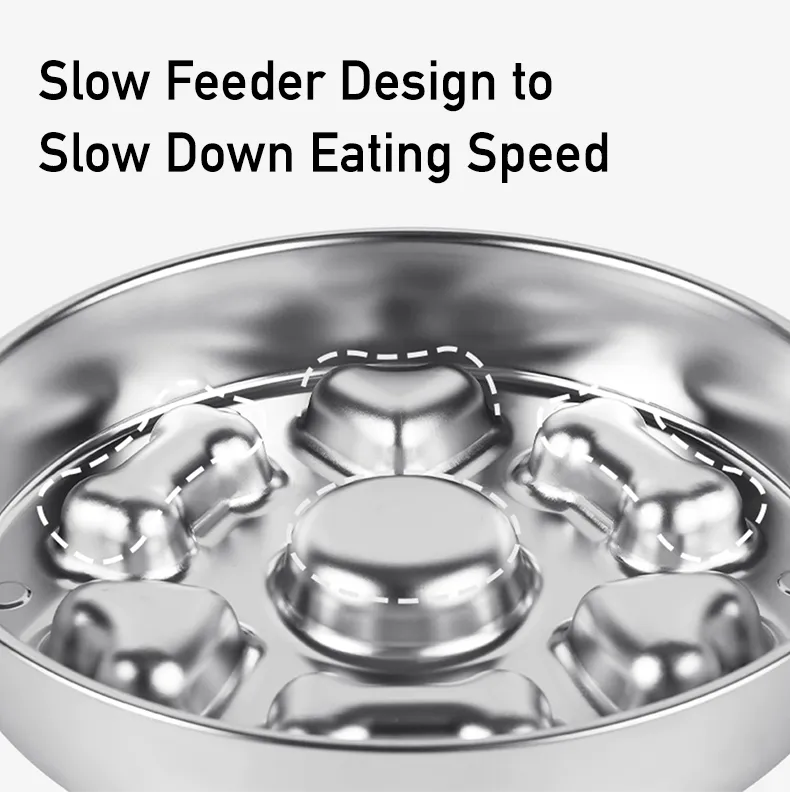 Stainless Steel Slow Feeder Bowl