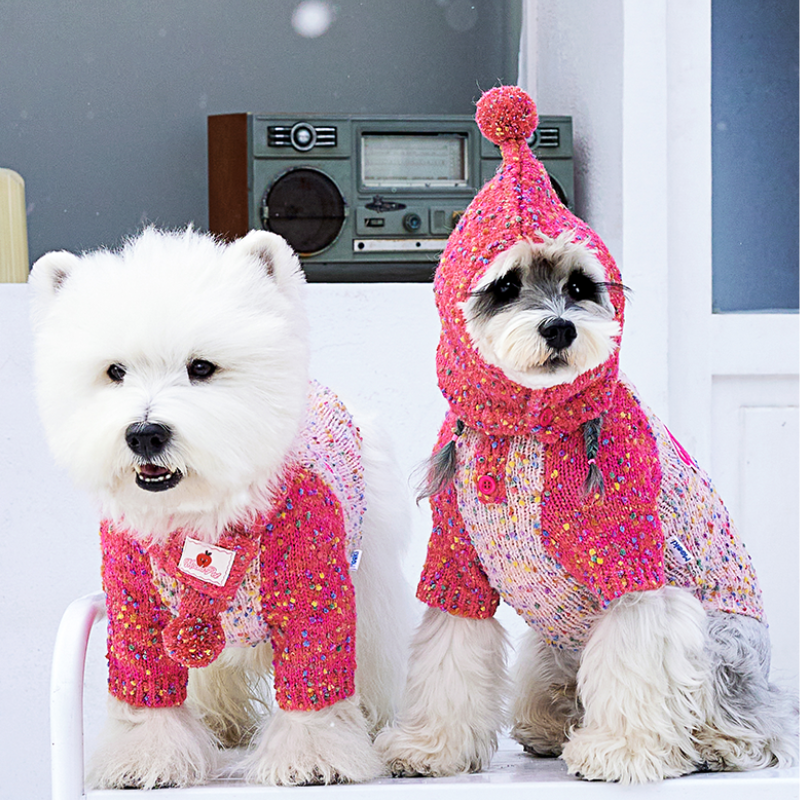 Dog Knit Pom-Pom Set