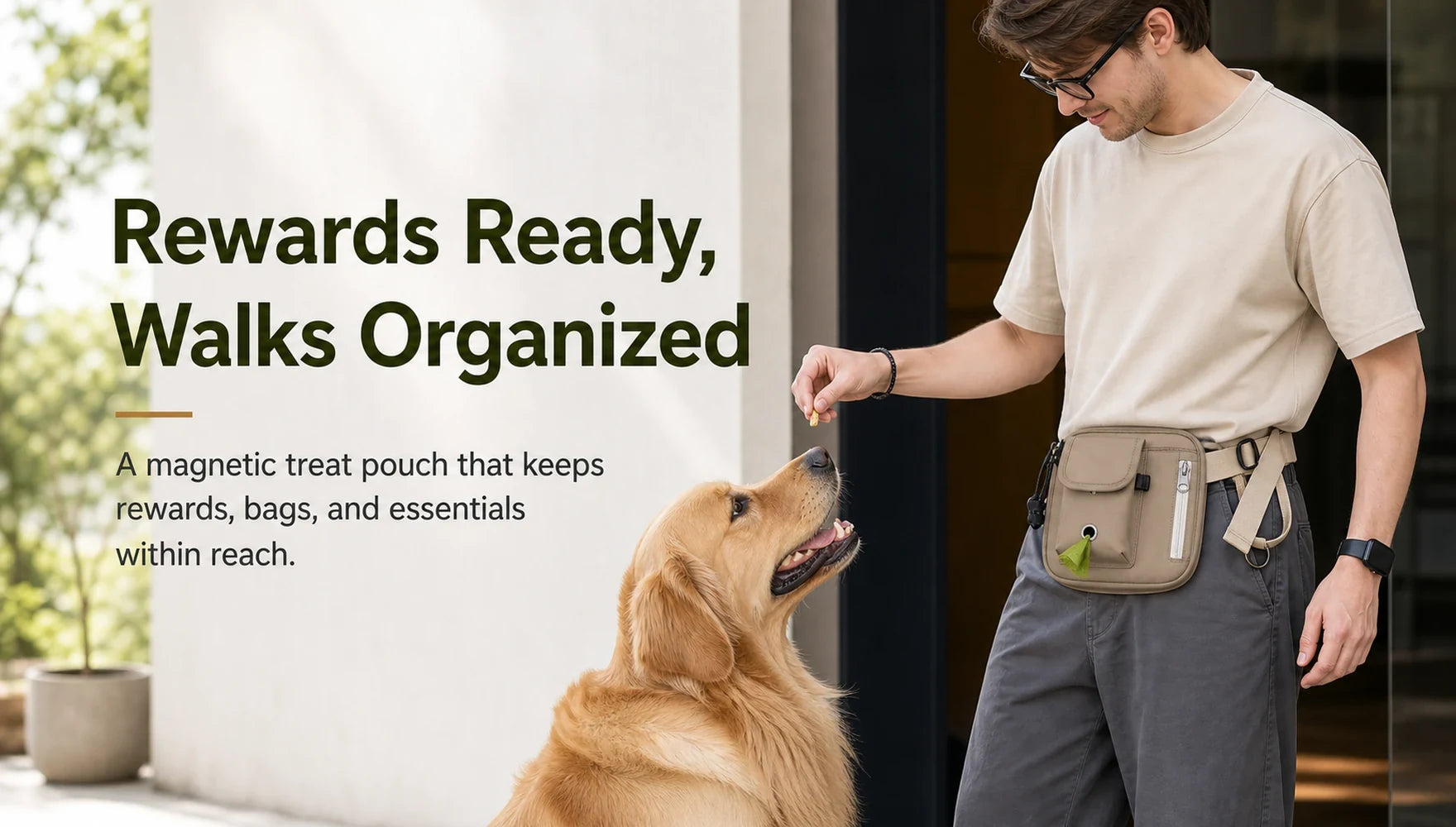 Pawsbetter Multi-Pocket Dog Training Treat Pouch, organized treat pouch with magnetic opening for dog training, mobile hero imageslider_item_BmkYpU