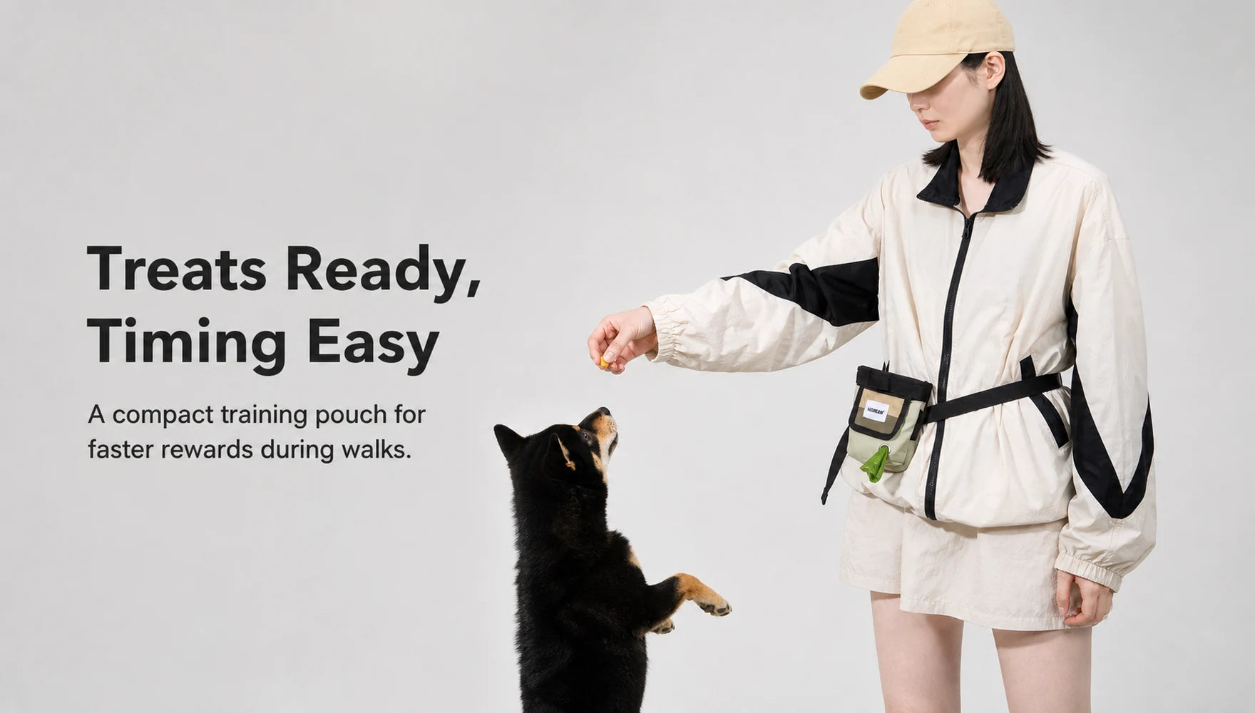 Pawsbetter Compact Dog Training Waist Bag, small treat pouch with quick front opening for dog training, kv mobile treats ready timing easyslider_item_BmkYpU