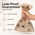 Coffee-scented biodegradable dog poop bags for daily dog walks, leak-proof bag strength feature