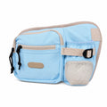 Pawsbetter Leash-Ready Dog Training Waist Bag, lightweight waist bag with bottle holder and divided storage for dog training, blue color product image on white background