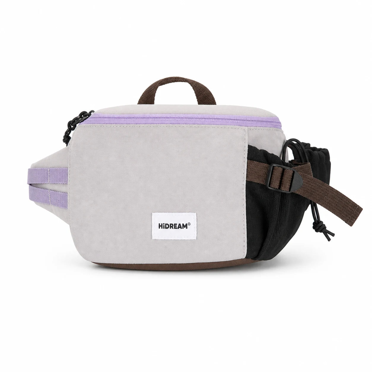 Pawsbetter Everyday Dog Walking Crossbody Bag, lightweight crossbody walking bag with divided storage, sku light gray crossbody white bg
