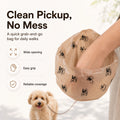 Coffee-scented biodegradable dog poop bags for daily dog walks, clean pickup usage feature