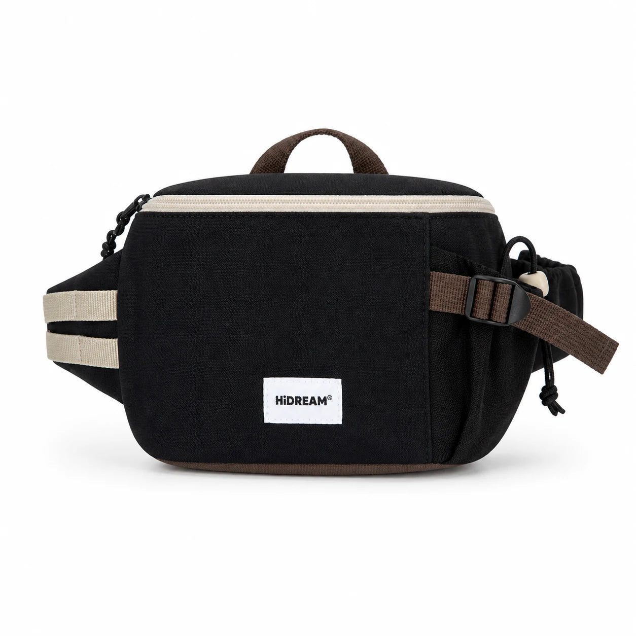 Pawsbetter Everyday Dog Walking Crossbody Bag, lightweight crossbody walking bag with divided storage, sku black crossbody white bg