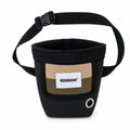 Pawsbetter Compact Dog Training Waist Bag, small treat pouch with quick front opening for dog training, sku black training waist bag white bg