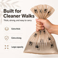 Coffee-scented biodegradable dog poop bags for daily dog walks, thick strong large-capacity feature