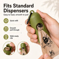 Coffee-scented biodegradable dog poop bags for daily dog walks, standard dispenser compatibility feature