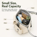 Pawsbetter Magnetic-Closure Dog Walking Bag, compact treat and essentials bag for dog walks, small size real capacity feature detail