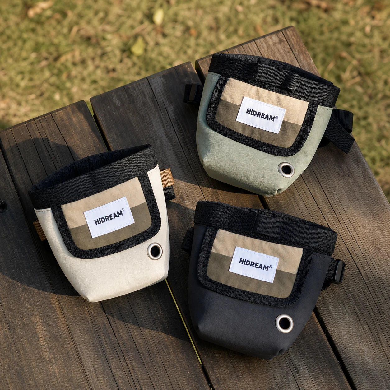 Pawsbetter Compact Dog Training Waist Bag, small treat pouch with quick front opening for dog training, three color outdoor options