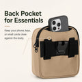 Pawsbetter Multi-Pocket Dog Training Treat Pouch, organized treat pouch with magnetic opening for dog training, back pocket essentials feature detail