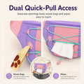 Pawsbetter Magnetic-Closure Dog Walking Bag, compact treat and essentials bag for dog walks, dual quick pull access feature detail