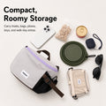 Pawsbetter Everyday Dog Walking Crossbody Bag, lightweight crossbody walking bag with divided storage, compact roomy storage feature detail
