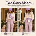 Pawsbetter Magnetic-Closure Dog Walking Bag, compact treat and essentials bag for dog walks, two carry modes feature detail