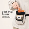 Pawsbetter Compact Dog Training Waist Bag, small treat pouch with quick front opening for dog training, quick treat access feature detail