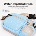 Pawsbetter Leash-Ready Dog Training Waist Bag, lightweight waist bag with bottle holder and divided storage for dog training, water repellent nylon feature detail