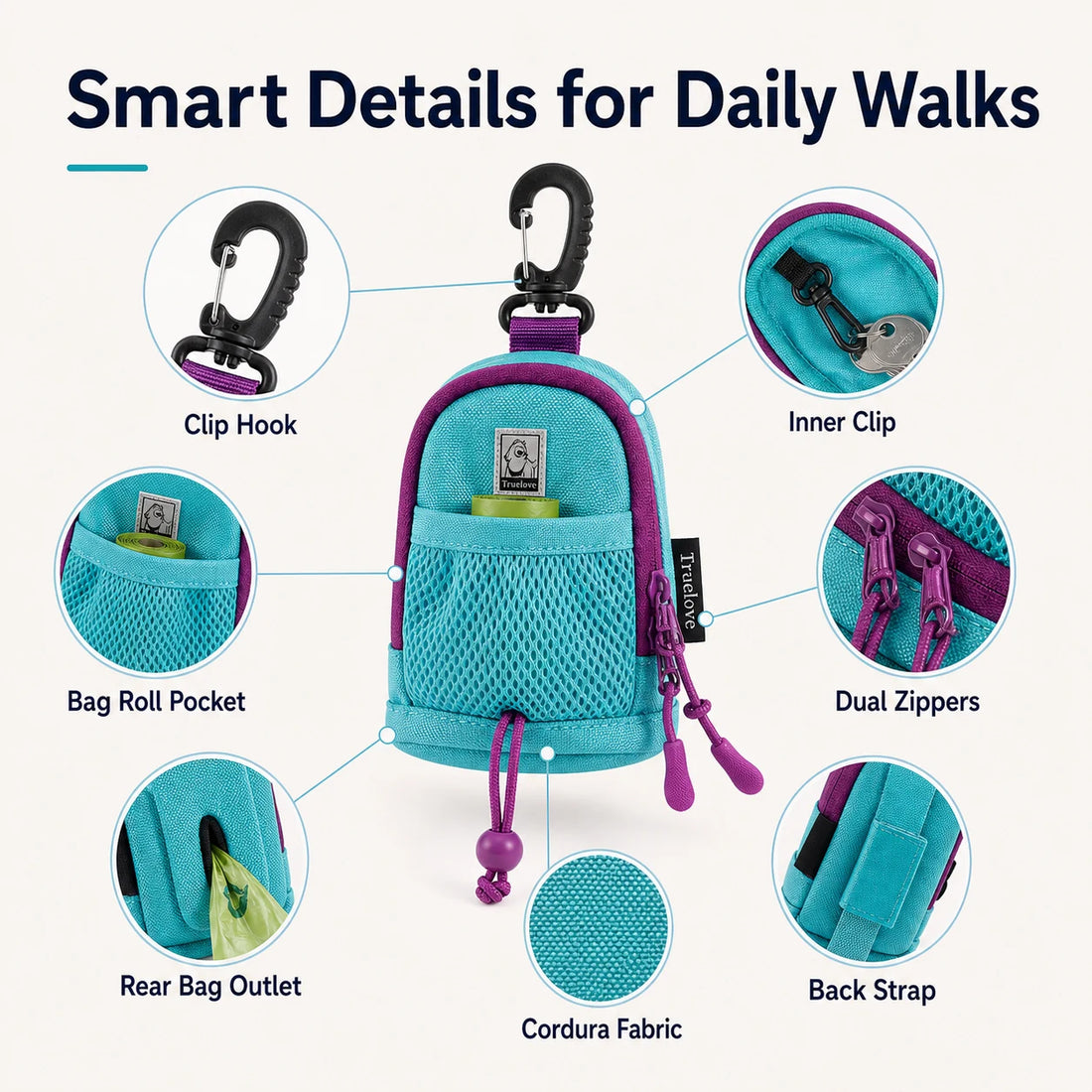 Mini Backpack Dog Waste Bag Holder