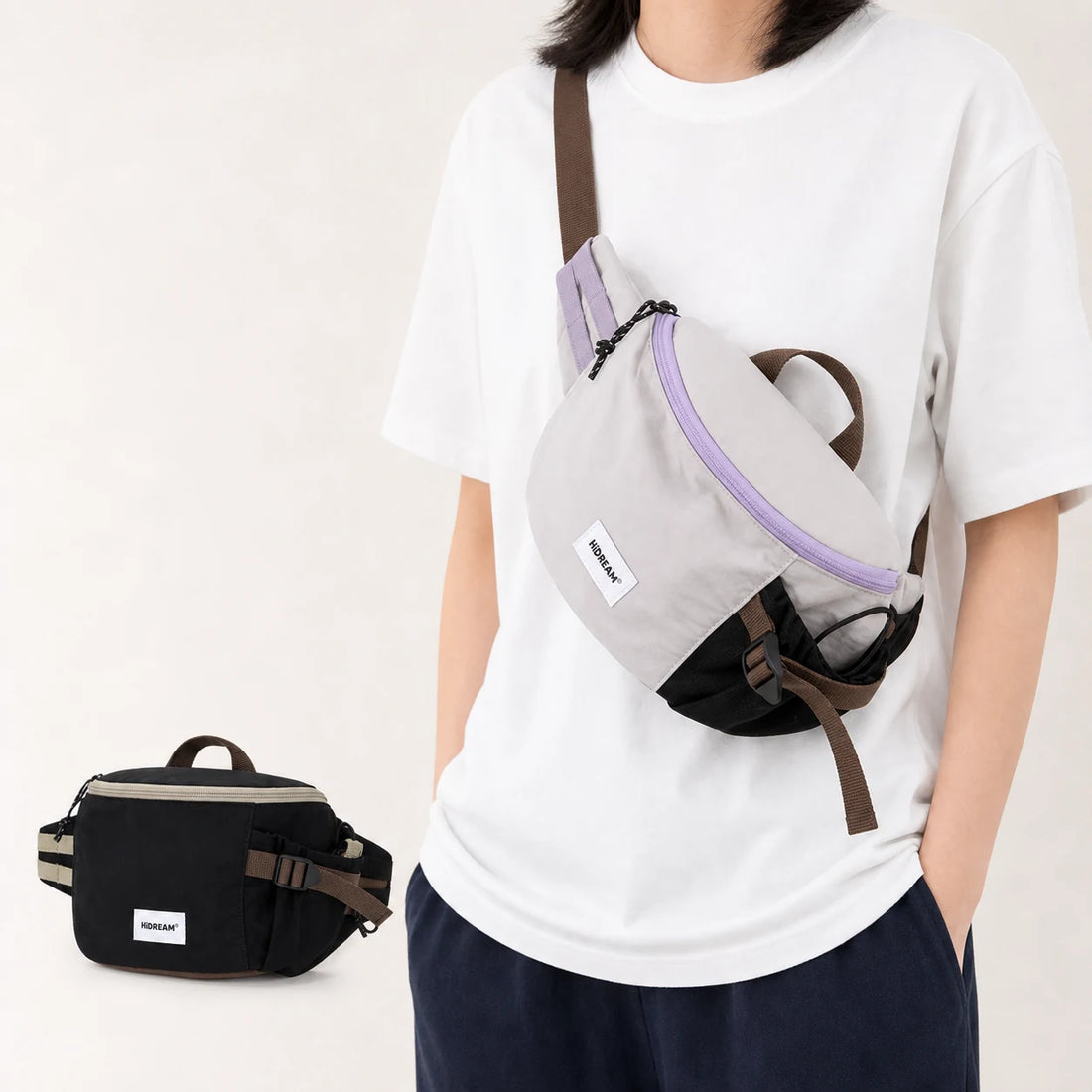 Pawsbetter Everyday Dog Walking Crossbody Bag, lightweight crossbody walking bag with divided storage, clean crossbody carry scene