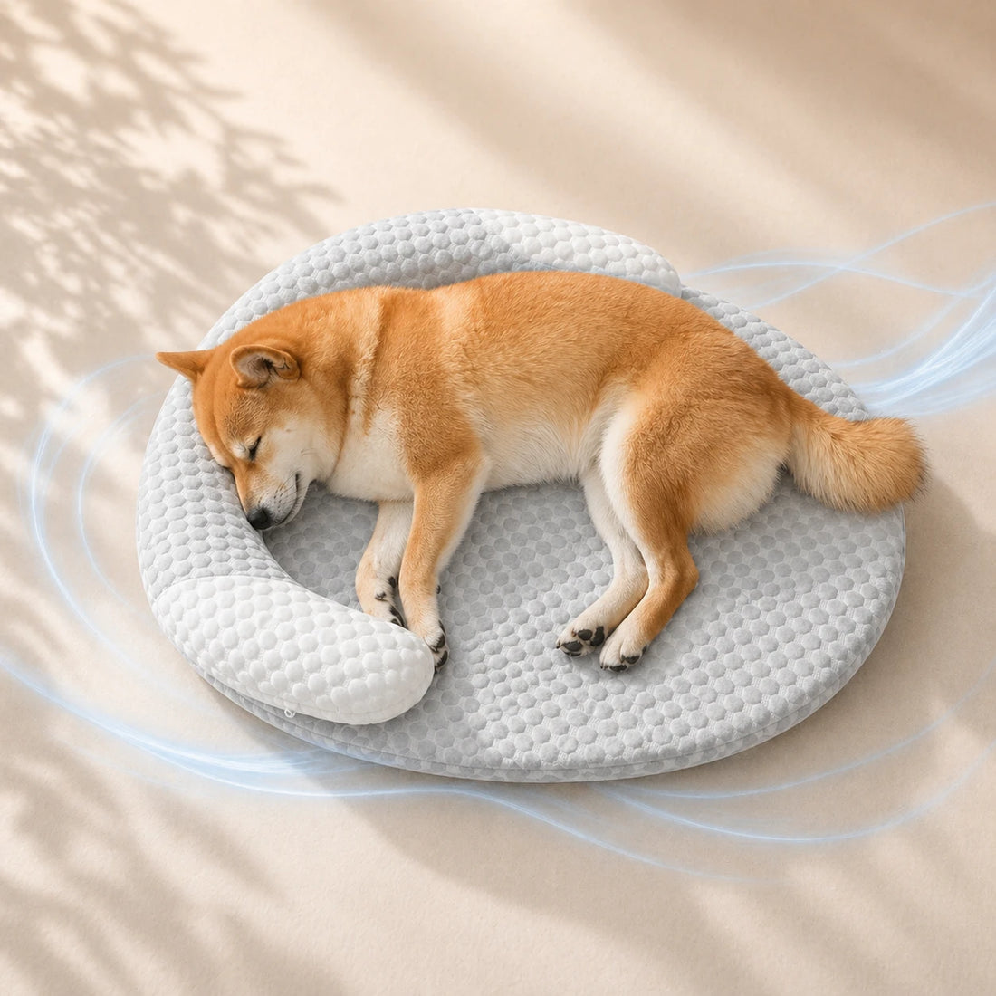 Cooling Dog Bed with Neck Pillow