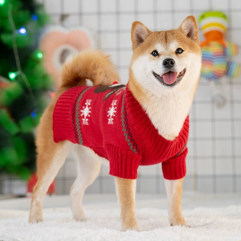 Classic Dog Christmas Sweater with Scarf